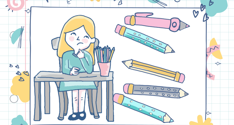 útiles de escritura