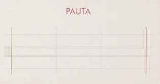pauta para escribir en letra ligada